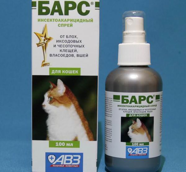 Спрей от вшей у кошек