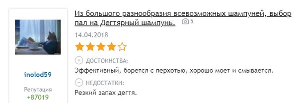 Шампунь Невская косметика Дегтярный отзыв