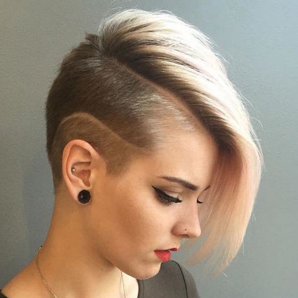 Undercut с выбритым виском Undercut с выбритым виском